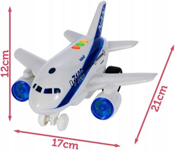 Interaktywny samolot transportowy 21 cm