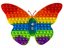 Dosková hra POP IT rainbow - Motýľ