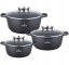 Set of 6 marble pots with non-stick surface