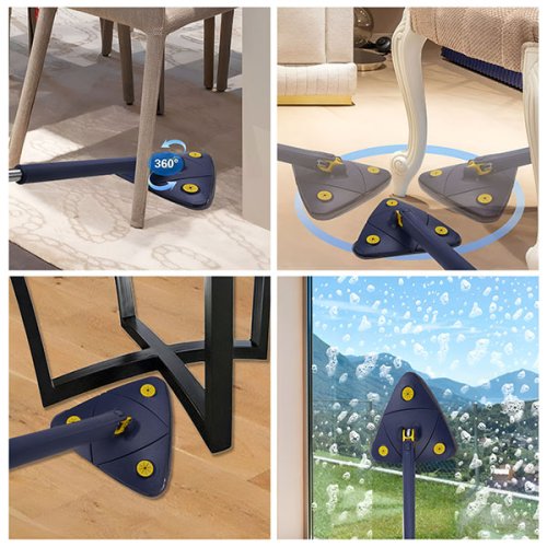ANGLEMOP corner dust mop with 360° swivel head