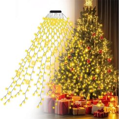 Vánoční vodopádový LED řetěz na stromeček 2 m 400 LED - teplá bílá
