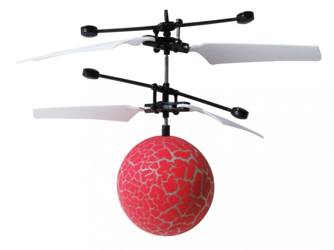 Kula helikoptera z czerwoną diodą LED