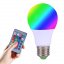 Dimmable LED RGBW bulb A60 with remote control E27 / 12W / 230V