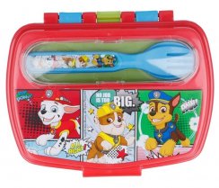 Paw patrol children's snack box - with cutlery