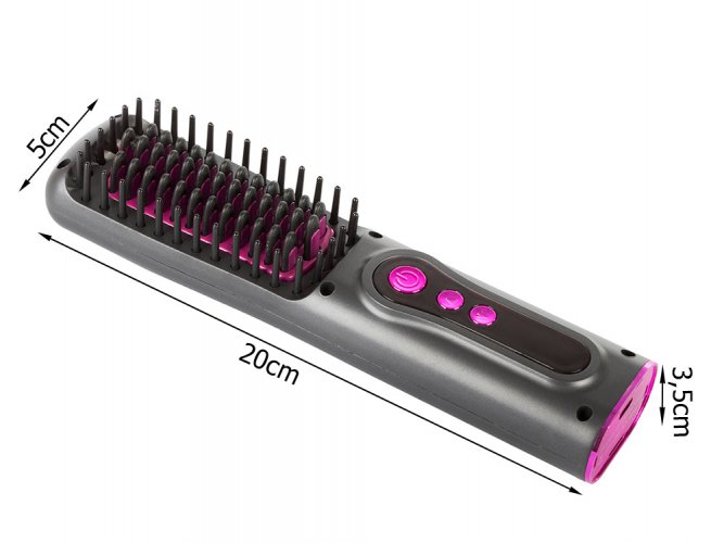 2in1 USB hair brush and straightener