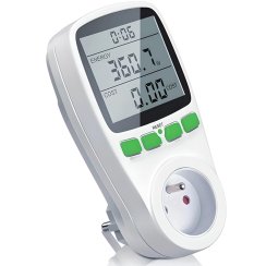 Digitální wattmetr – měřič spotřeby energie do zásuvky, LCD
