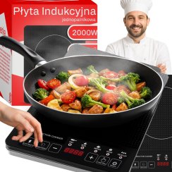 Płyta indukcyjna jednopalnikowa elektryczna mobilna 2000 W 5 funkcji O210-1
