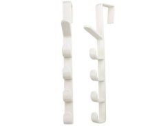 Věšák na dveře s háčky - 28 cm