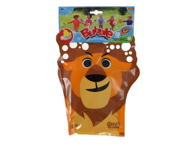 Bubbles zábavná rukavice s bublifukem - lev