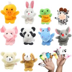 Prstové maňásky zvířátka ze zoo 10 ks