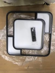 Stropní LED svítidlo 3066 černé 50 W s dálkovým ovladačem