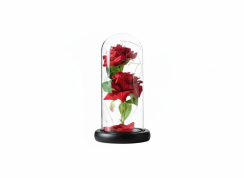 Wieczna róża LED w szkle