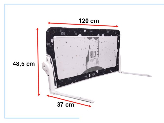 Barierka ochronna 120 cm czarna