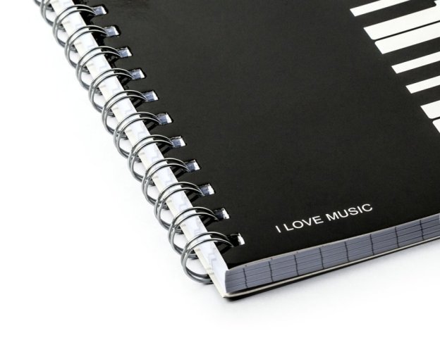 Zápisník s hudobným motívom "I Love Music"