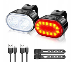 Lampa rowerowa przednia + tylna 2.6x4.5cm