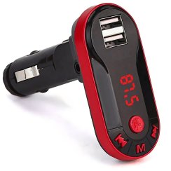 FM transmitter Bluetooth do auta nabíječka MP3 2xUSB SD LCD