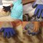 Gumové rukavice na vyčesávanie zvierat