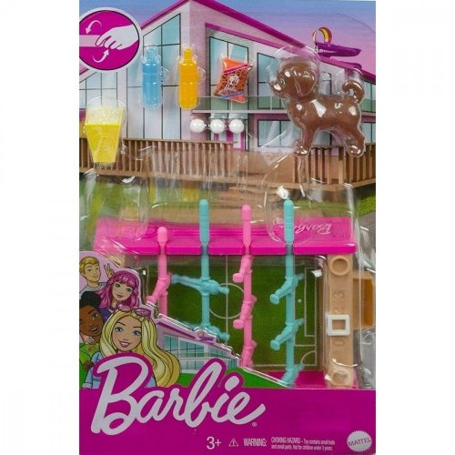 Barbie mini herní set s mazlíčkem stolní fotbálek - MATTEL