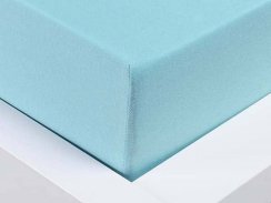 Jersey sheet Exclusive double bed - light blue 180x200 cm