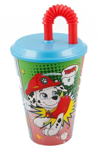 Kelímek s brčkem Tlapková patrola -430ml