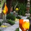 Dekoratívna záhradná solárna LED lampa - tvar plameňa