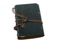 Travel notebook retro vintage - green