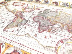 Historická mapa sveta - N. I. Piscator 1652