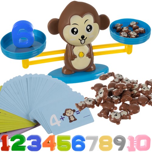 Gra edukacyjna małpka - waga balansująca