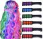 Hrebeň s farebnými kriedami na vlasy - 6 farieb