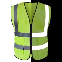 Odblaskowa kamizelka ostrzegawcza z kieszeniami – żółta, rozmiar uniwersalny