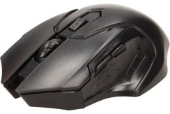 Mysz bezprzewodowa 2,4 GHz, 6 przycisków, 1600 DPI – czarna