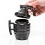 Grenade-shaped mug with round spout - BLACK