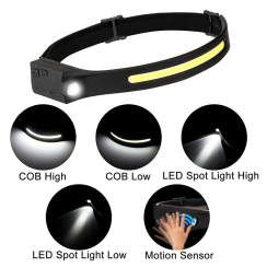 Univerzálna dobíjacia COB LED čelovka Headlamp