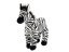 Plyšová zebra, 28 cm, stojaca, 0m+, v taške