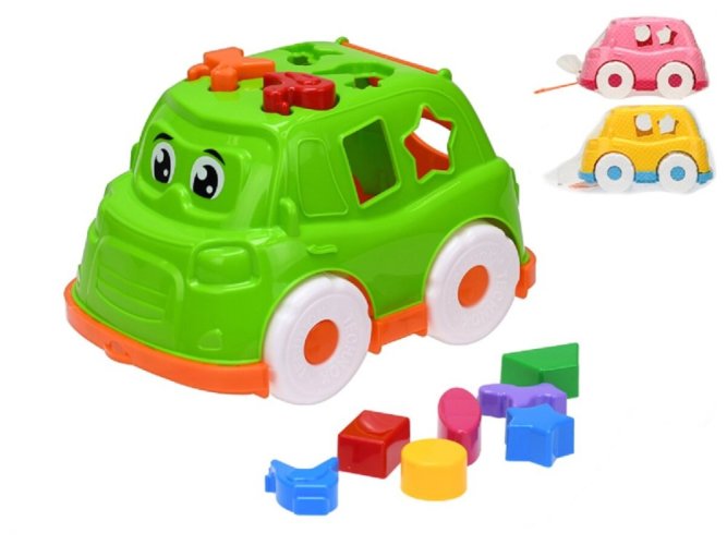 Auto vkládačka 2v1 Geometryczne kształty i zwierzęta, więcej rodzajów