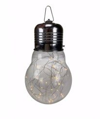 Žárovka s LED 25x15cm závěsná na 3xAAA bat. s časovačem