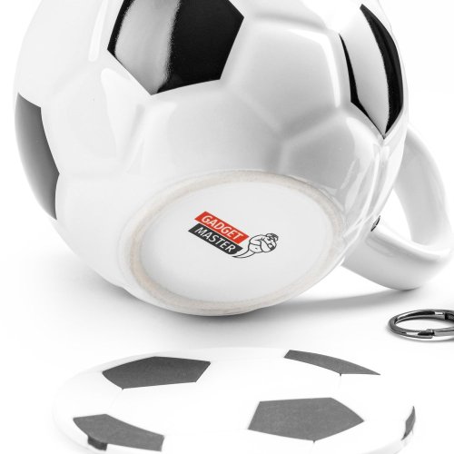 Soccer player set - mug, coaster, and keychain