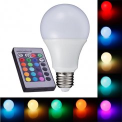 Stmievateľná LED RGBW žiarovka A60 s diaľkovým ovládačom E27/12W/230V