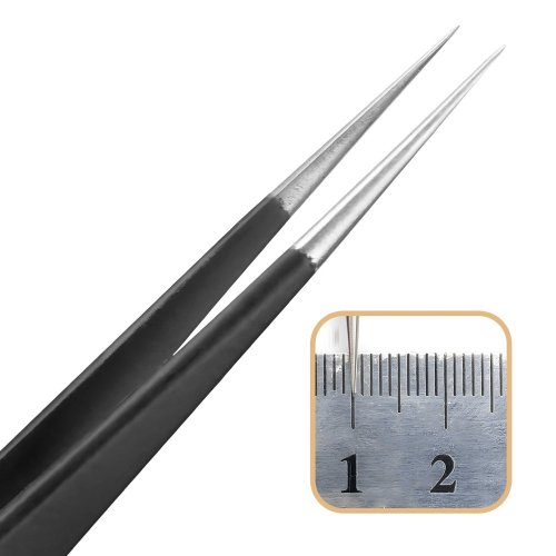 10x antimagnetická pinzeta rovná ESD-11 kovová ostrá úzká XXL sada