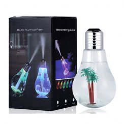 Aroma diffuser with LED lighting in the shape of a light bulb