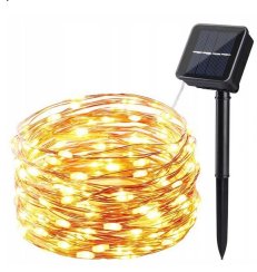 Solární světelný řetěz 10 m, 100 LED