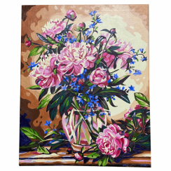 Painting by numbers 20x30 cm - Flowers in a vase