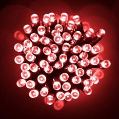 Vnitřní vánoční řetěz 25 m 250 LED - červená