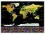 Duża mapa zdrapka świata - czarna
