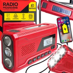 Przenośne radio awaryjne – powerbank, latarka, dynamo, panel solarny