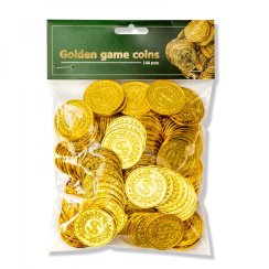 Zestaw złotych monet do gier - 144 szt.