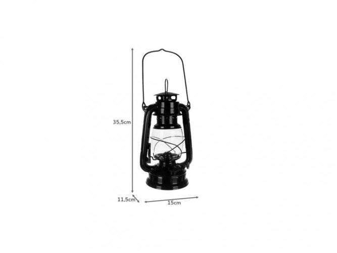 7092 7 cerna olejova lampa 24cm