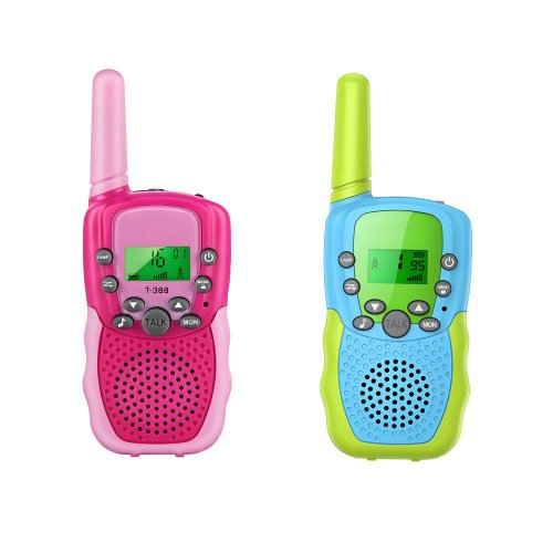 2× walkie talkie dla dzieci, krótkofalówka, zestaw 2 sztuk, latarka