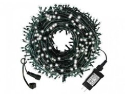 Venkovní vánoční řetěz 100 m 1000 LED s časovačem - studená bílá