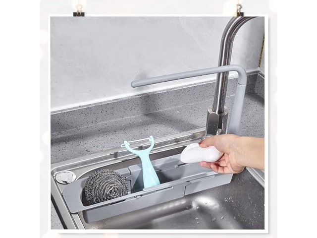 Multifunctional storage shelf for the sink